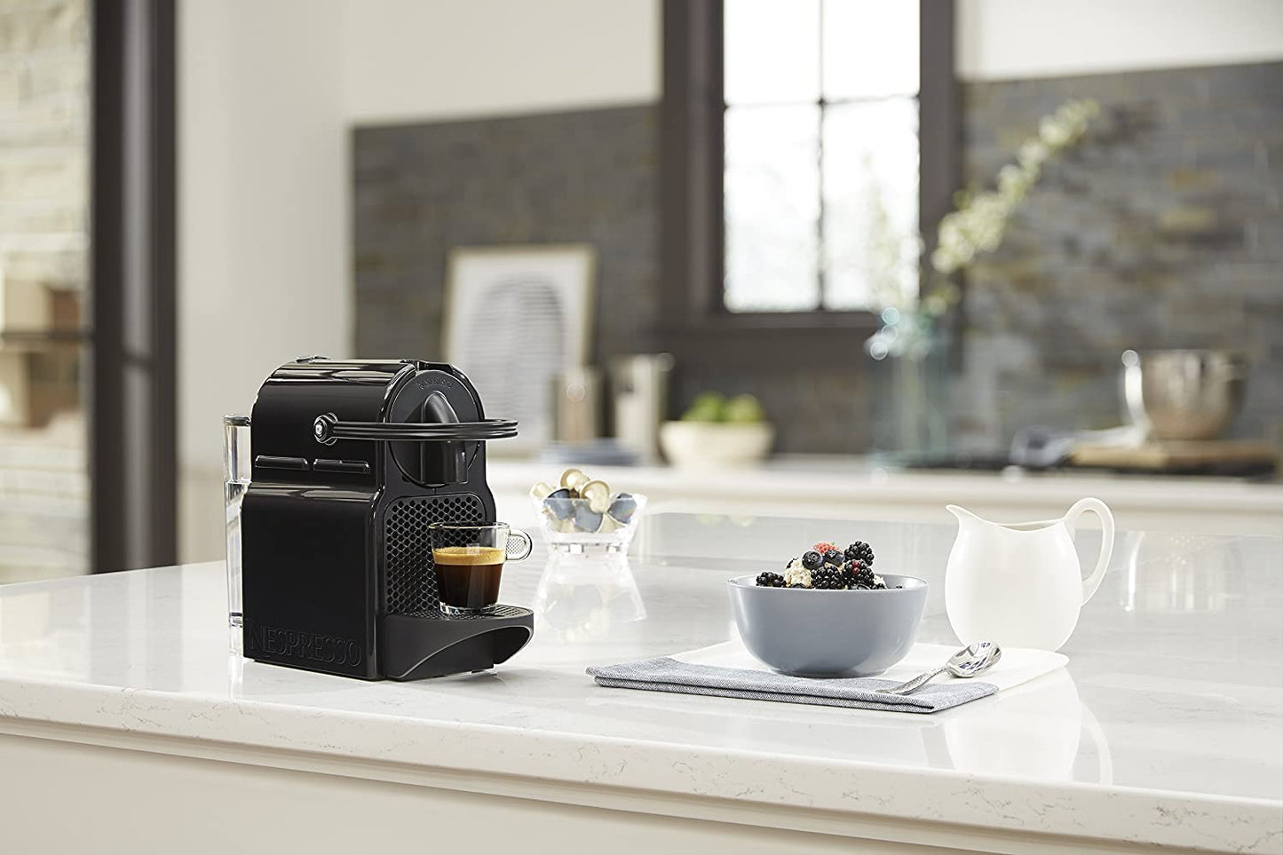 Inissia Espresso Machine by ,24 Oz, 1200 Watts, Black