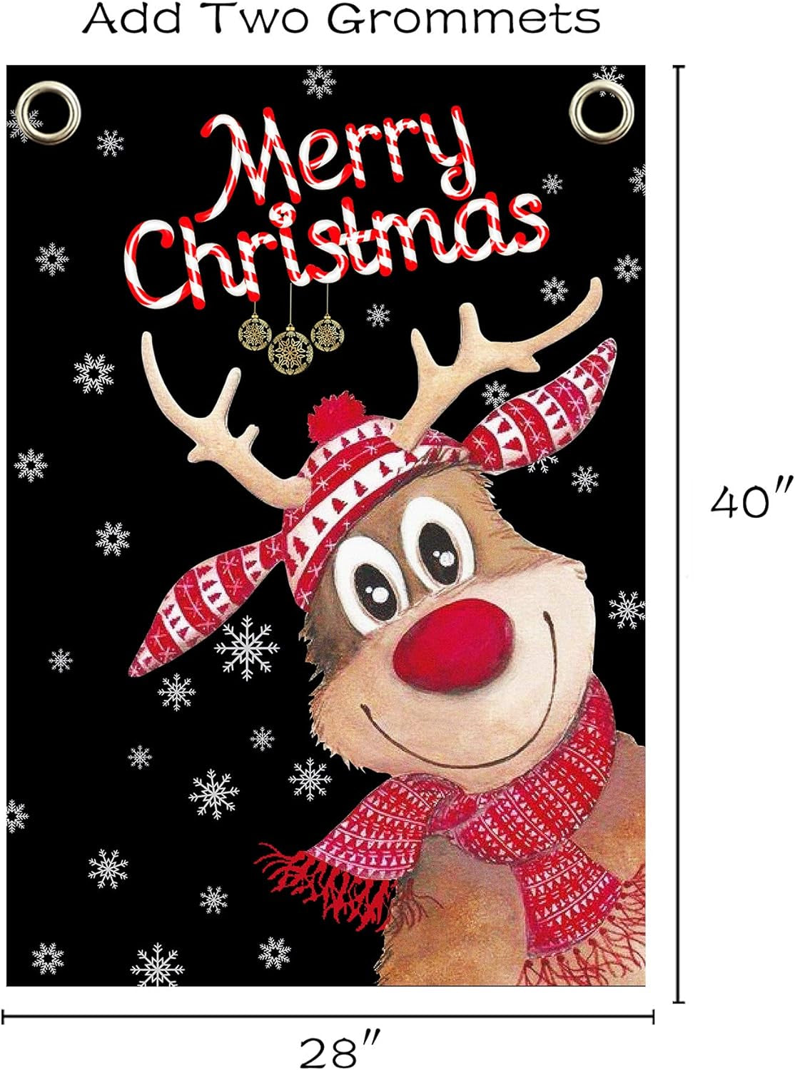Christmas Flags - 28 X 40 Inch Outdoor Garden House Flags for Christmas Decoration