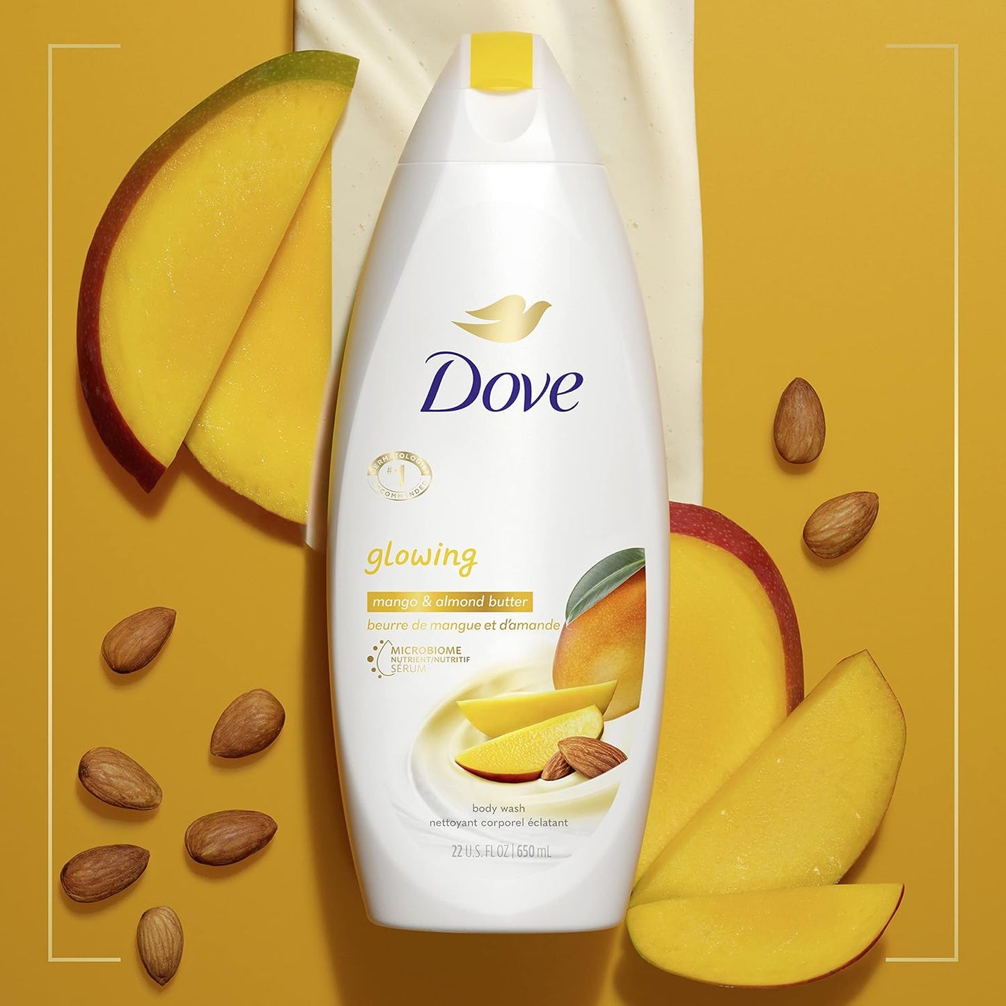 Glowing Body Wash for Revitalized, Refreshed Skin Mango Butter and Almond Butter Cleanser That Effectively Washes Away Bacteria While Nourishing Your Skin 22 Oz 4 Count