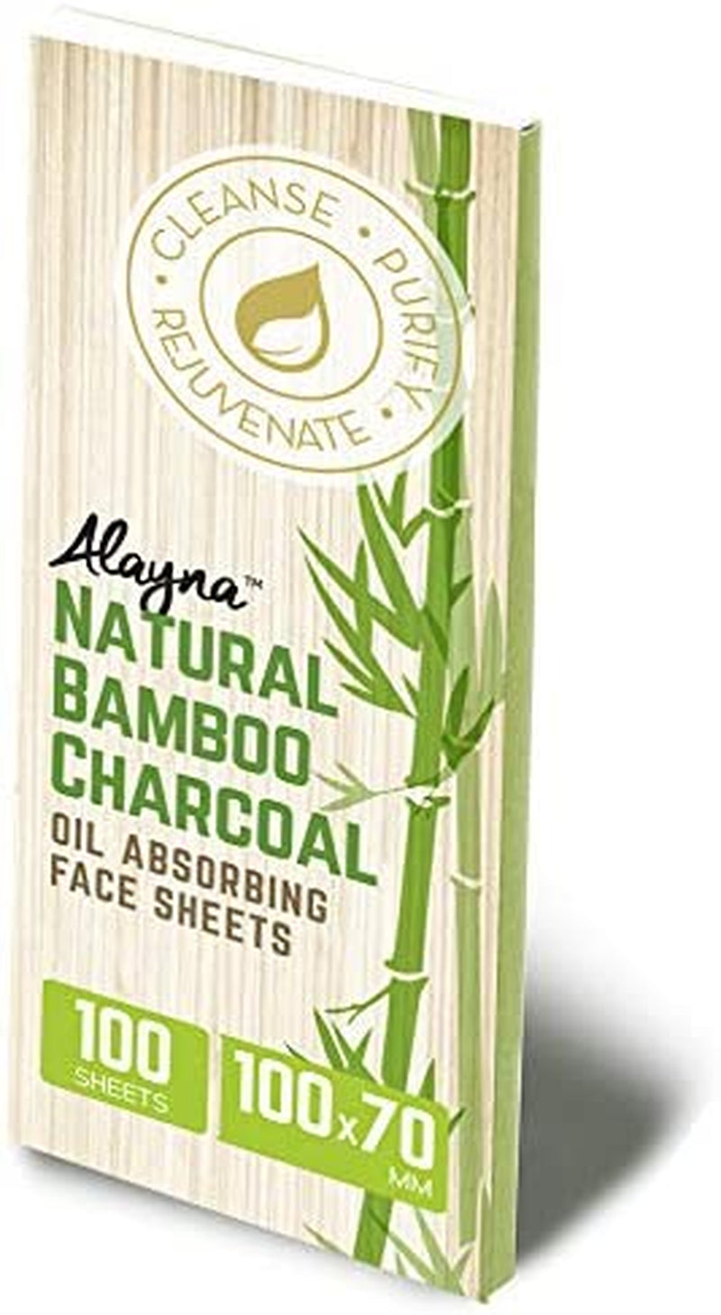(3 PK) Oil Blotting Sheets- Natural Bamboo Charcoal Oil Absorbing Tissues- 300 Pcs Organic Blotting Paper- Beauty Blotters for the Face- Papers Remove Excess Shine- for Facial Make up & Skin Care