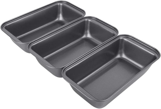 Nonstick Carbon Steel Baking Bread Pan, Medium Loaf Pan, 8 1/2" X 4 1/2", Set of 3