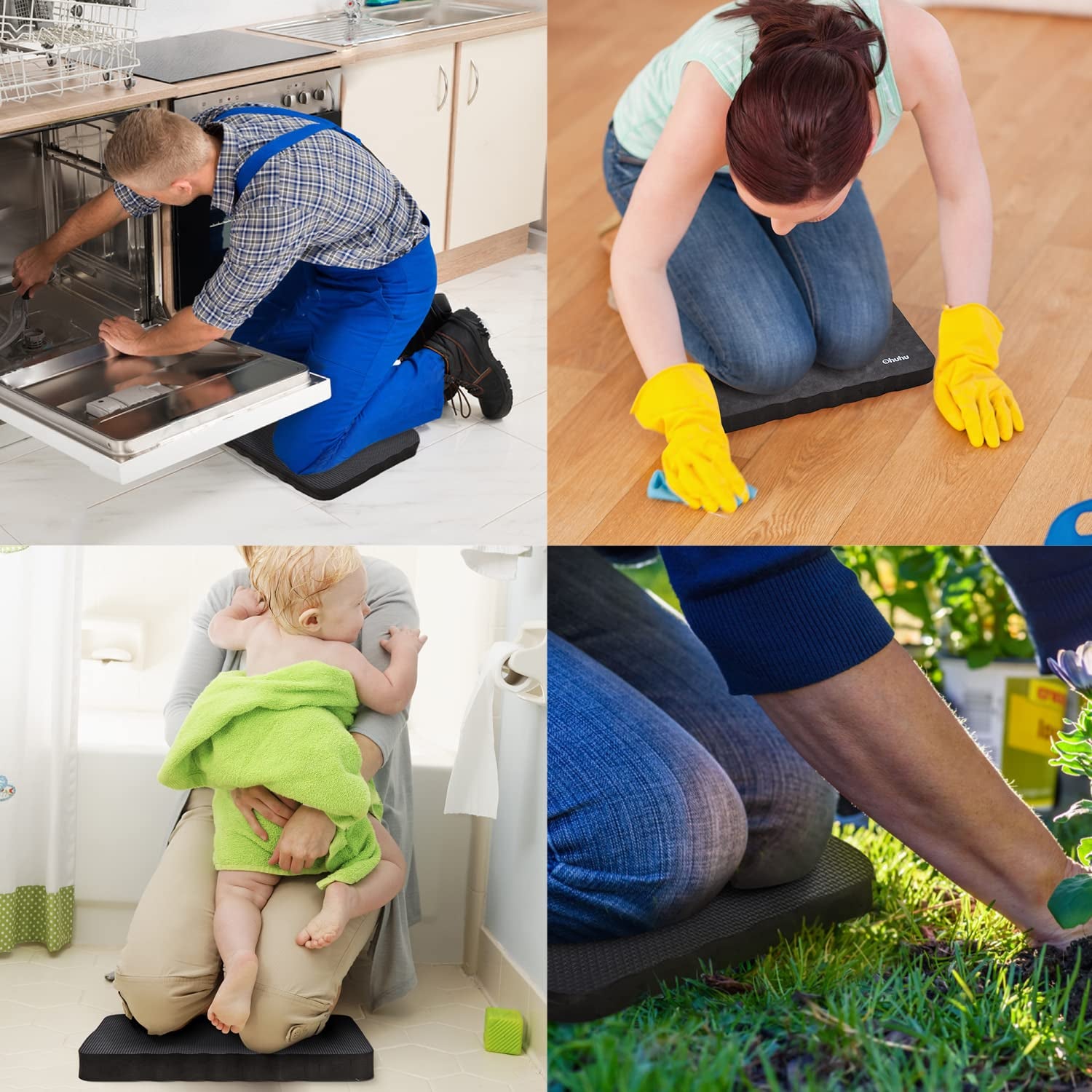 Extra Thick Kneeling Pad, Gardening Knee Pad Kneeling Foam Mat with Comfortable Surface, Water Resistant Large Knee Cushion Supplies for Garden Work Bath Yoga Exercise Gift for Women Men Seniors
