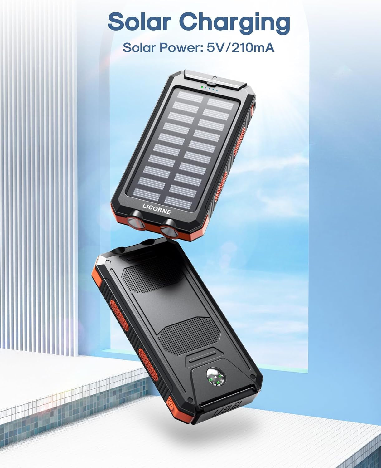 Solar Charger Power Bank Fast Charging - 30000Mah Portable Solar Phone Battery Panel Charger, QC3.0 Dual USB Port Battery Pack Charger for All Cell Phones & Electronic Devices (OG)