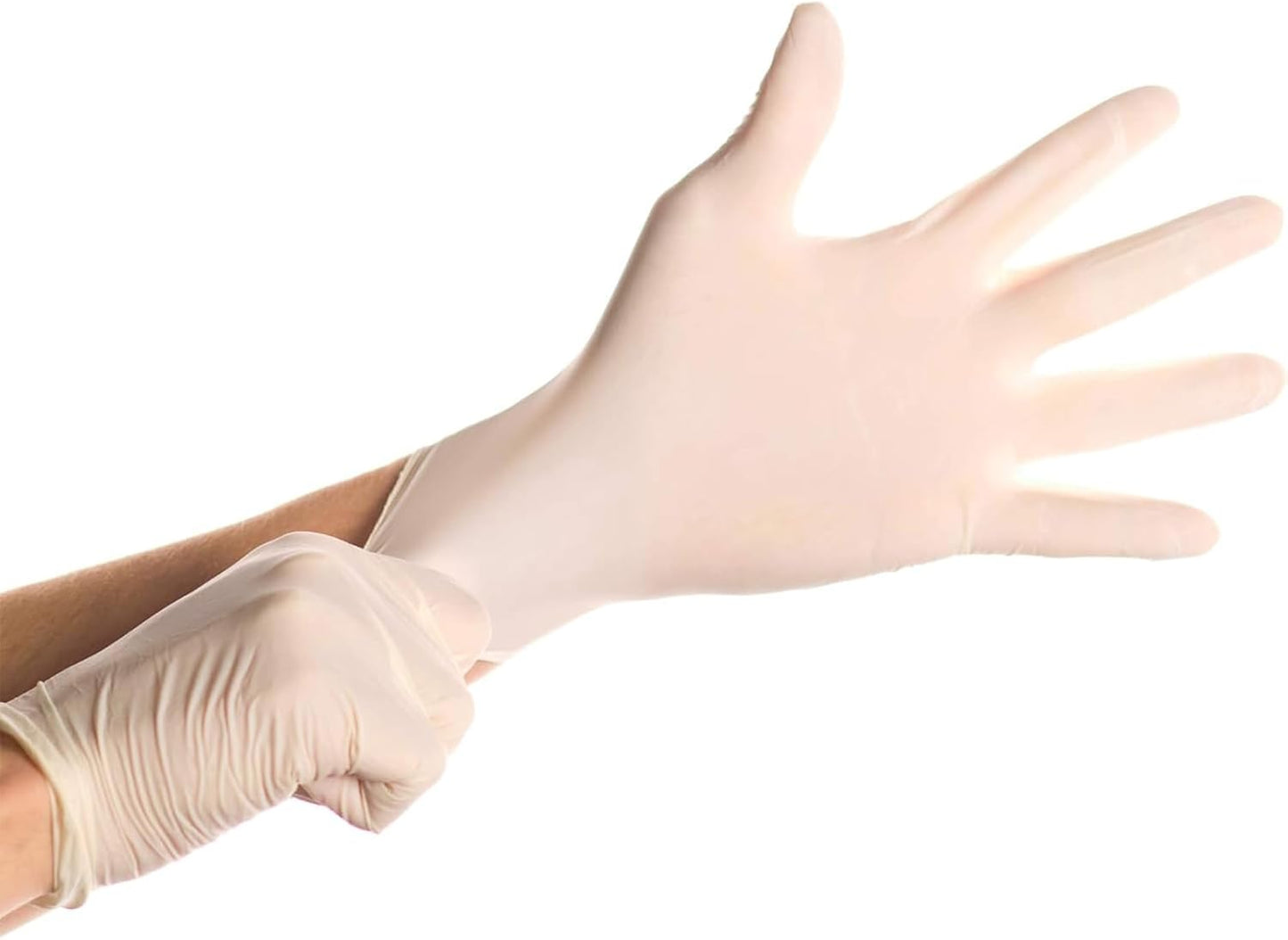 Latex Gloves, Powder Free and Food Grade Gloves, 100 Count