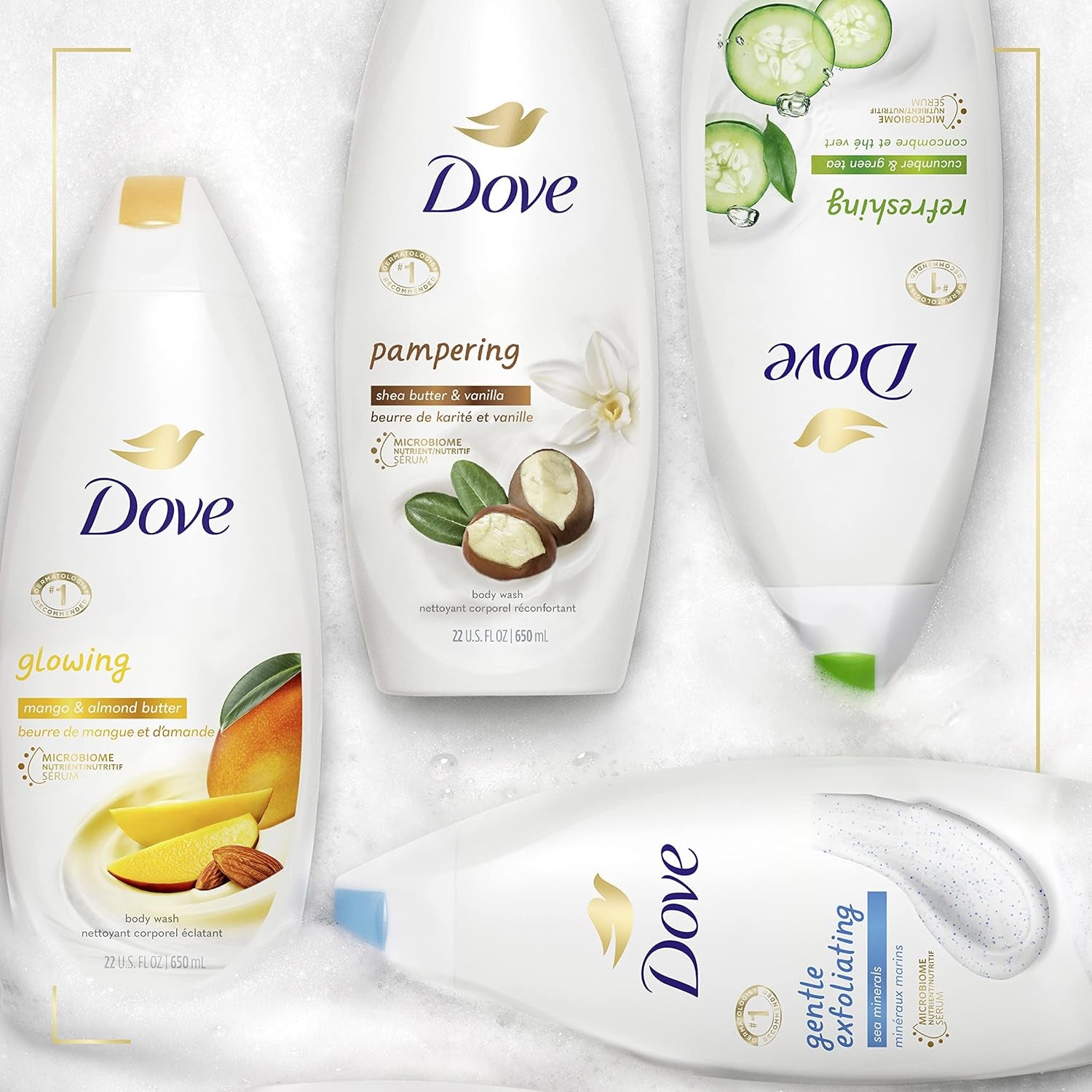 Glowing Body Wash for Revitalized, Refreshed Skin Mango Butter and Almond Butter Cleanser That Effectively Washes Away Bacteria While Nourishing Your Skin 22 Oz 4 Count