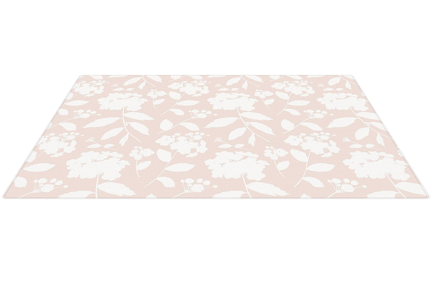 Premium Stylish Foam Floor Mat | Cushy-Soft & Thick | Waterproof, Easy-To-Clean, Hypoallergenic, Non-Toxic, Pet-Friendly, Portable | Baby Play Mat, Yoga, Exercise Mat - Large Blush Pink Garden Blossom