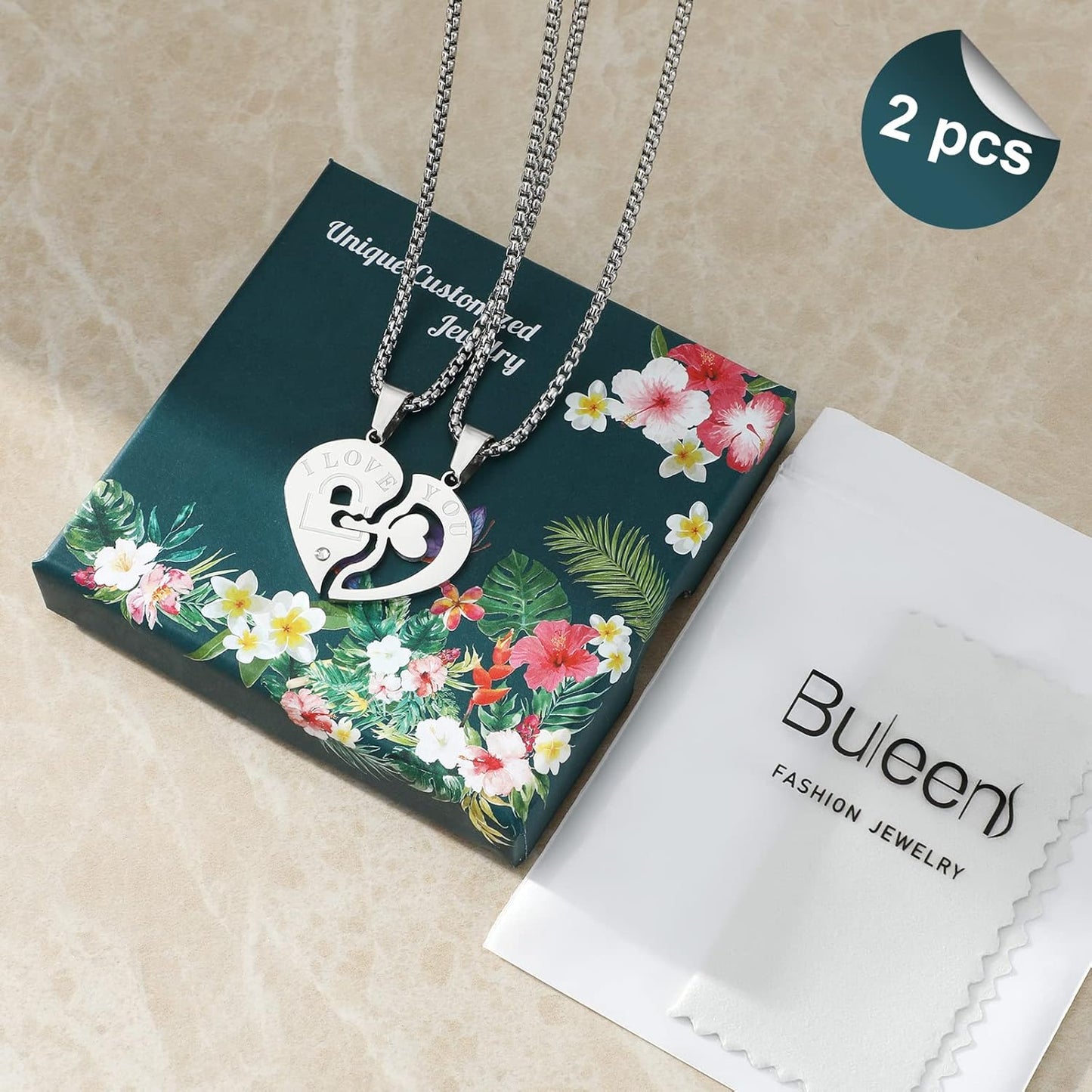 Heart Pendant Necklaces for Women Mens