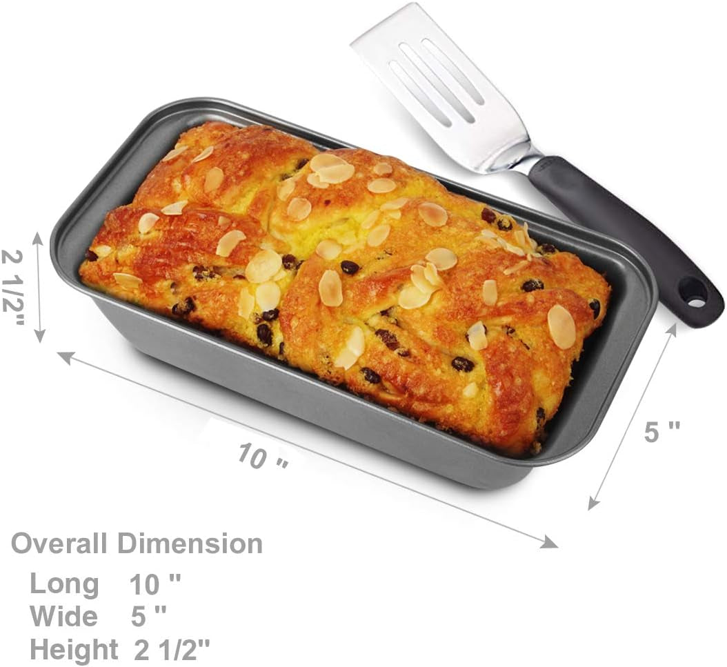 Nonstick Carbon Steel Baking Bread Pan, Medium Loaf Pan, 8 1/2" X 4 1/2", Set of 3