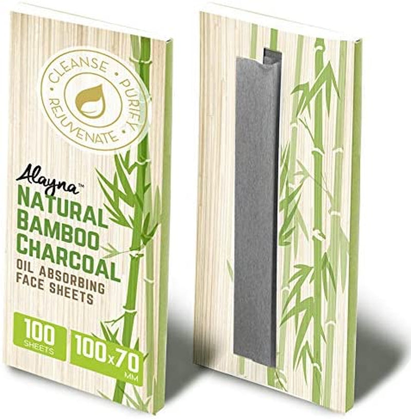 (3 PK) Oil Blotting Sheets- Natural Bamboo Charcoal Oil Absorbing Tissues- 300 Pcs Organic Blotting Paper- Beauty Blotters for the Face- Papers Remove Excess Shine- for Facial Make up & Skin Care